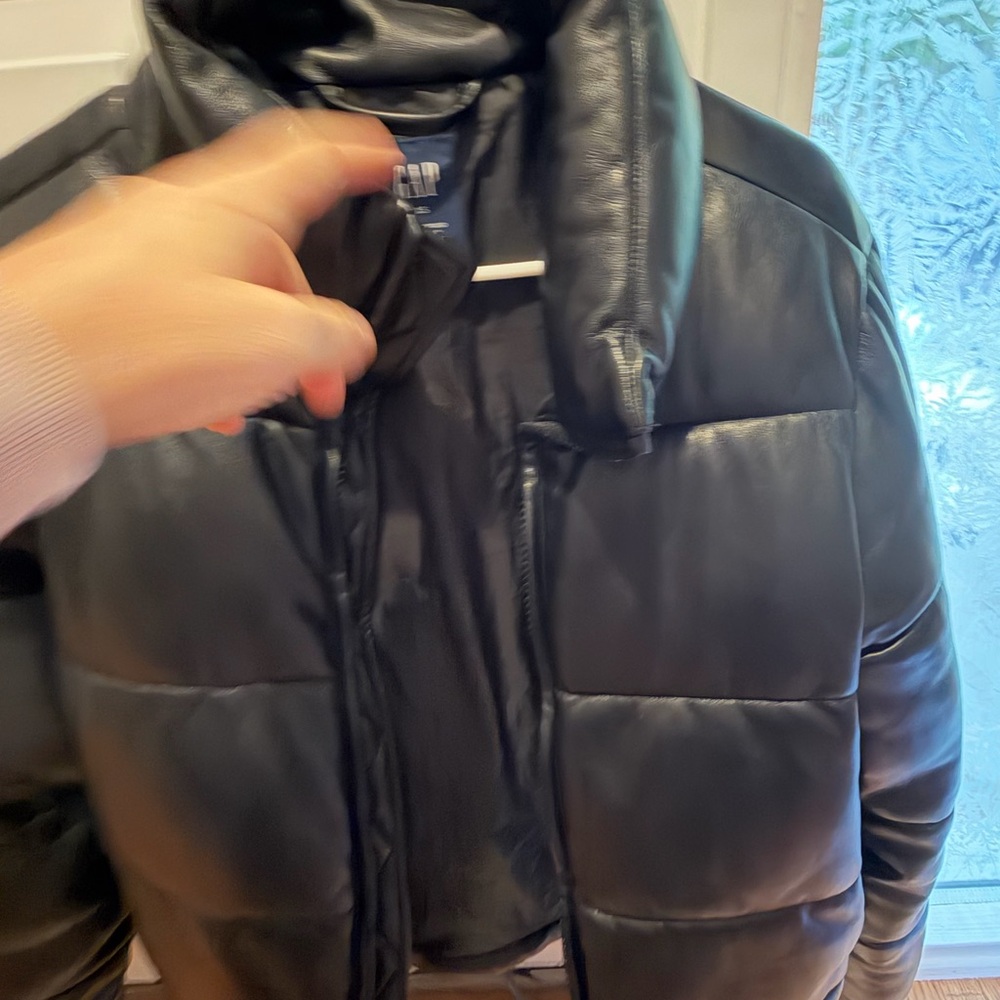 Gap Black Leather Jacket - image 1